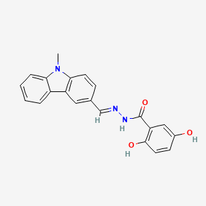 2,5-dihydroxy-N'-[(9-methyl-9H-carbazol-3-yl)methylene]benzohydrazide