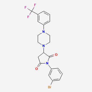 1-(3-bromophenyl)-3-{4-[3-(trifluoromethyl)phenyl]-1-piperazinyl}-2,5-pyrrolidinedione