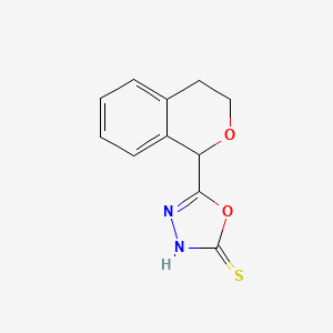 molecular formula C11H10N2O2S B5087422 5-(3,4-dihydro-1H-isochromen-1-yl)-1,3,4-oxadiazole-2-thiol 