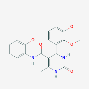 molecular formula C21H23N3O5 B5087429 4-(2,3-dimethoxyphenyl)-N-(2-methoxyphenyl)-6-methyl-2-oxo-1,2,3,4-tetrahydro-5-pyrimidinecarboxamide 