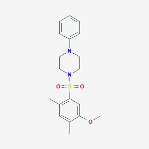 molecular formula C19H24N2O3S B508743 1-(5-Methoxy-2,4-dimethylphenyl)sulfonyl-4-phenylpiperazine CAS No. 446309-22-4