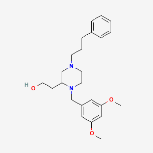 2-[1-(3,5-dimethoxybenzyl)-4-(3-phenylpropyl)-2-piperazinyl]ethanol