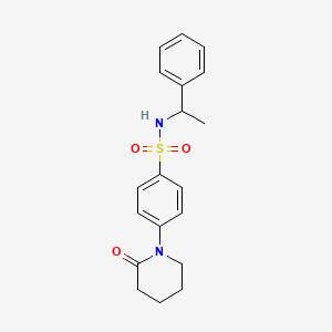 molecular formula C19H22N2O3S B5087447 4-(2-oxo-1-piperidinyl)-N-(1-phenylethyl)benzenesulfonamide 