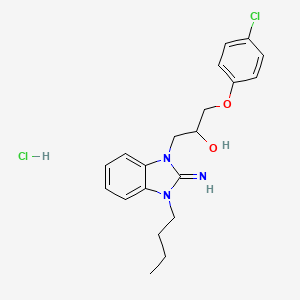 1-(3-butyl-2-iminobenzimidazol-1-yl)-3-(4-chlorophenoxy)propan-2-ol;hydrochloride