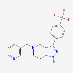 5-(3-pyridinylmethyl)-3-[4-(trifluoromethyl)phenyl]-4,5,6,7-tetrahydro-1H-pyrazolo[4,3-c]pyridine