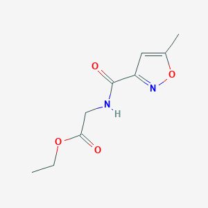 molecular formula C9H12N2O4 B5087456 ethyl N-[(5-methyl-3-isoxazolyl)carbonyl]glycinate 