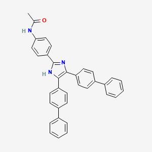 N-[4-[4,5-bis(4-phenylphenyl)-1H-imidazol-2-yl]phenyl]acetamide