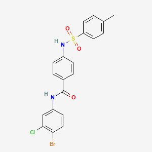 molecular formula C20H16BrClN2O3S B5087468 N-(4-bromo-3-chlorophenyl)-4-{[(4-methylphenyl)sulfonyl]amino}benzamide 