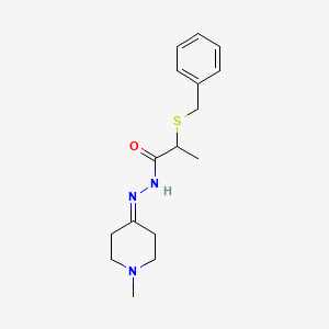 2-(benzylthio)-N'-(1-methyl-4-piperidinylidene)propanohydrazide