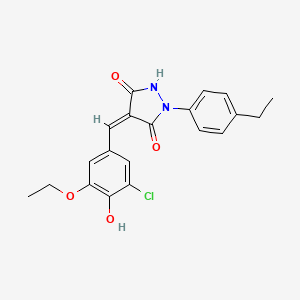 4-(3-chloro-5-ethoxy-4-hydroxybenzylidene)-1-(4-ethylphenyl)-3,5-pyrazolidinedione