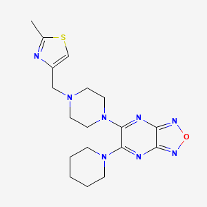 5-{4-[(2-methyl-1,3-thiazol-4-yl)methyl]-1-piperazinyl}-6-(1-piperidinyl)[1,2,5]oxadiazolo[3,4-b]pyrazine