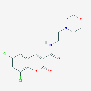molecular formula C16H16Cl2N2O4 B508749 6,8-dichloro-N-[2-(4-morpholinyl)ethyl]-2-oxo-2H-chromene-3-carboxamide CAS No. 6488-57-9