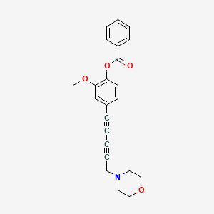 2-methoxy-4-[5-(4-morpholinyl)-1,3-pentadiyn-1-yl]phenyl benzoate