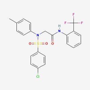 N~2~-[(4-chlorophenyl)sulfonyl]-N~2~-(4-methylphenyl)-N~1~-[2-(trifluoromethyl)phenyl]glycinamide