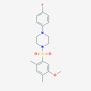 molecular formula C19H23FN2O3S B508751 1-(4-Fluorophenyl)-4-((5-methoxy-2,4-dimethylphenyl)sulfonyl)piperazine CAS No. 426226-80-4