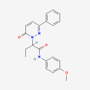 N-(4-methoxyphenyl)-2-(6-oxo-3-phenylpyridazin-1(6H)-yl)butanamide