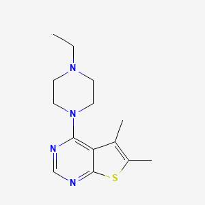 4-(4-ethyl-1-piperazinyl)-5,6-dimethylthieno[2,3-d]pyrimidine