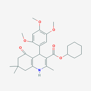 Cyclohexyl 2,7,7-trimethyl-5-oxo-4-(2,4,5-trimethoxyphenyl)-1,4,5,6,7,8-hexahydroquinoline-3-carboxylate