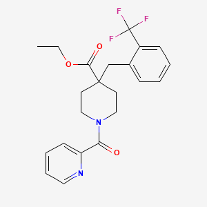 ethyl 1-(2-pyridinylcarbonyl)-4-[2-(trifluoromethyl)benzyl]-4-piperidinecarboxylate