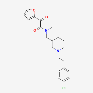 molecular formula C21H25ClN2O3 B5087553 N-({1-[2-(4-chlorophenyl)ethyl]-3-piperidinyl}methyl)-2-(2-furyl)-N-methyl-2-oxoacetamide 