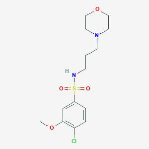 molecular formula C14H21ClN2O4S B508759 4-Chloro-3-methoxy-N-(3-morpholin-4-yl-propyl)-benzenesulfonamide CAS No. 491870-42-9