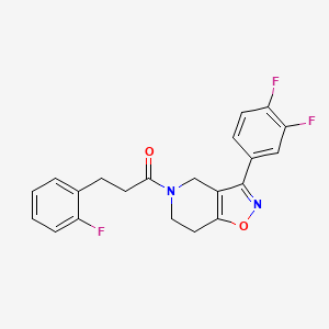 3-(3,4-difluorophenyl)-5-[3-(2-fluorophenyl)propanoyl]-4,5,6,7-tetrahydroisoxazolo[4,5-c]pyridine