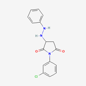 molecular formula C16H14ClN3O2 B5087618 1-(3-chlorophenyl)-3-(2-phenylhydrazino)-2,5-pyrrolidinedione 
