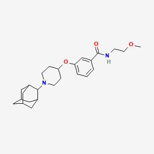 molecular formula C25H36N2O3 B5087626 3-{[1-(2-adamantyl)-4-piperidinyl]oxy}-N-(2-methoxyethyl)benzamide 