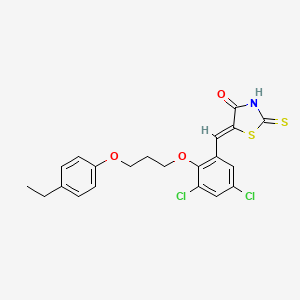 5-{3,5-dichloro-2-[3-(4-ethylphenoxy)propoxy]benzylidene}-2-thioxo-1,3-thiazolidin-4-one