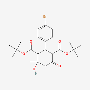 molecular formula C23H31BrO6 B5087682 di-tert-butyl 2-(4-bromophenyl)-4-hydroxy-4-methyl-6-oxo-1,3-cyclohexanedicarboxylate 