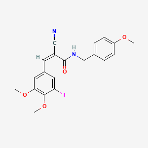 molecular formula C20H19IN2O4 B5087694 2-cyano-3-(3-iodo-4,5-dimethoxyphenyl)-N-(4-methoxybenzyl)acrylamide 