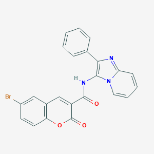 6-bromo-2-oxo-N-(2-phenylimidazo[1,2-a]pyridin-3-yl)-2H-chromene-3-carboxamide