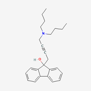 molecular formula C25H31NO B5087726 9-[4-(dibutylamino)-2-butyn-1-yl]-9H-fluoren-9-ol CAS No. 380594-12-7