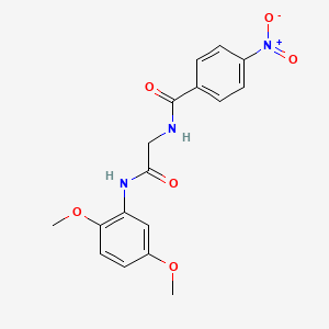 molecular formula C17H17N3O6 B5087728 N-{2-[(2,5-dimethoxyphenyl)amino]-2-oxoethyl}-4-nitrobenzamide 