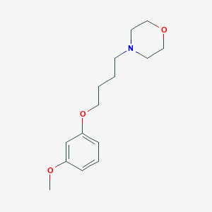 molecular formula C15H23NO3 B5087733 4-[4-(3-methoxyphenoxy)butyl]morpholine 