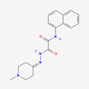 molecular formula C18H20N4O2 B5087752 2-[2-(1-methyl-4-piperidinylidene)hydrazino]-N-1-naphthyl-2-oxoacetamide CAS No. 5601-86-5