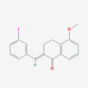 molecular formula C18H15IO2 B5087773 2-(3-iodobenzylidene)-5-methoxy-3,4-dihydro-1(2H)-naphthalenone 