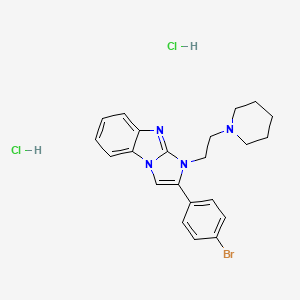 molecular formula C22H25BrCl2N4 B5087786 2-(4-bromophenyl)-1-[2-(1-piperidinyl)ethyl]-1H-imidazo[1,2-a]benzimidazole dihydrochloride 