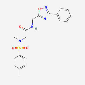 molecular formula C19H20N4O4S B5087793 N~2~-methyl-N~2~-[(4-methylphenyl)sulfonyl]-N~1~-[(3-phenyl-1,2,4-oxadiazol-5-yl)methyl]glycinamide 