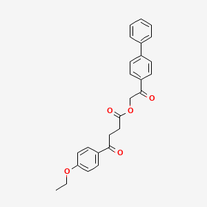 molecular formula C26H24O5 B5087799 2-(4-biphenylyl)-2-oxoethyl 4-(4-ethoxyphenyl)-4-oxobutanoate 