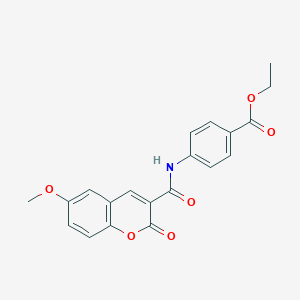 ethyl 4-(6-methoxy-2-oxo-2H-chromene-3-carboxamido)benzoate