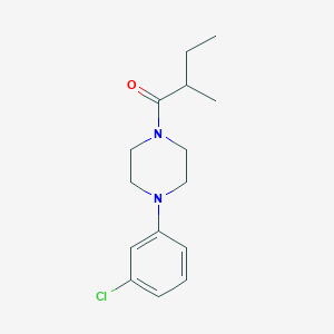 molecular formula C15H21ClN2O B5087828 1-(3-chlorophenyl)-4-(2-methylbutanoyl)piperazine 