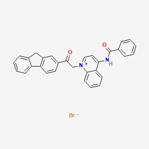 4-(benzoylamino)-1-[2-(9H-fluoren-2-yl)-2-oxoethyl]quinolinium bromide