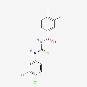 molecular formula C16H14Cl2N2OS B5087841 N-{[(3,4-dichlorophenyl)amino]carbonothioyl}-3,4-dimethylbenzamide CAS No. 6415-95-8