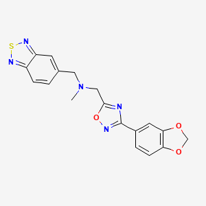 molecular formula C18H15N5O3S B5087843 1-[3-(1,3-benzodioxol-5-yl)-1,2,4-oxadiazol-5-yl]-N-(2,1,3-benzothiadiazol-5-ylmethyl)-N-methylmethanamine 