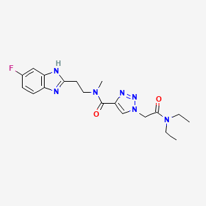 molecular formula C19H24FN7O2 B5087849 1-[2-(diethylamino)-2-oxoethyl]-N-[2-(5-fluoro-1H-benzimidazol-2-yl)ethyl]-N-methyl-1H-1,2,3-triazole-4-carboxamide 