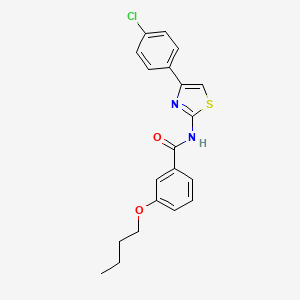 3-butoxy-N-[4-(4-chlorophenyl)-1,3-thiazol-2-yl]benzamide