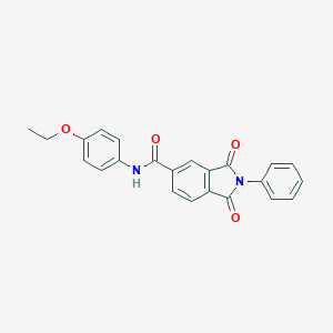 molecular formula C23H18N2O4 B508788 N-(4-ethoxyphenyl)-1,3-dioxo-2-phenylisoindole-5-carboxamide CAS No. 684227-16-5