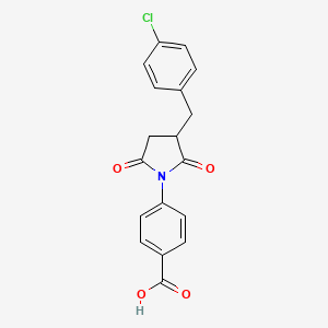 4-[3-(4-chlorobenzyl)-2,5-dioxo-1-pyrrolidinyl]benzoic acid