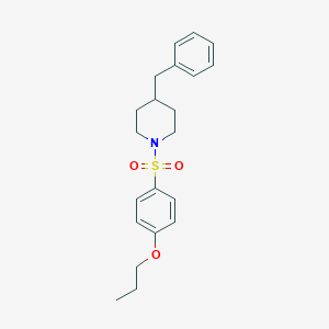 molecular formula C21H27NO3S B508792 4-Benzyl-1-[(4-propoxyphenyl)sulfonyl]piperidine CAS No. 433693-98-2